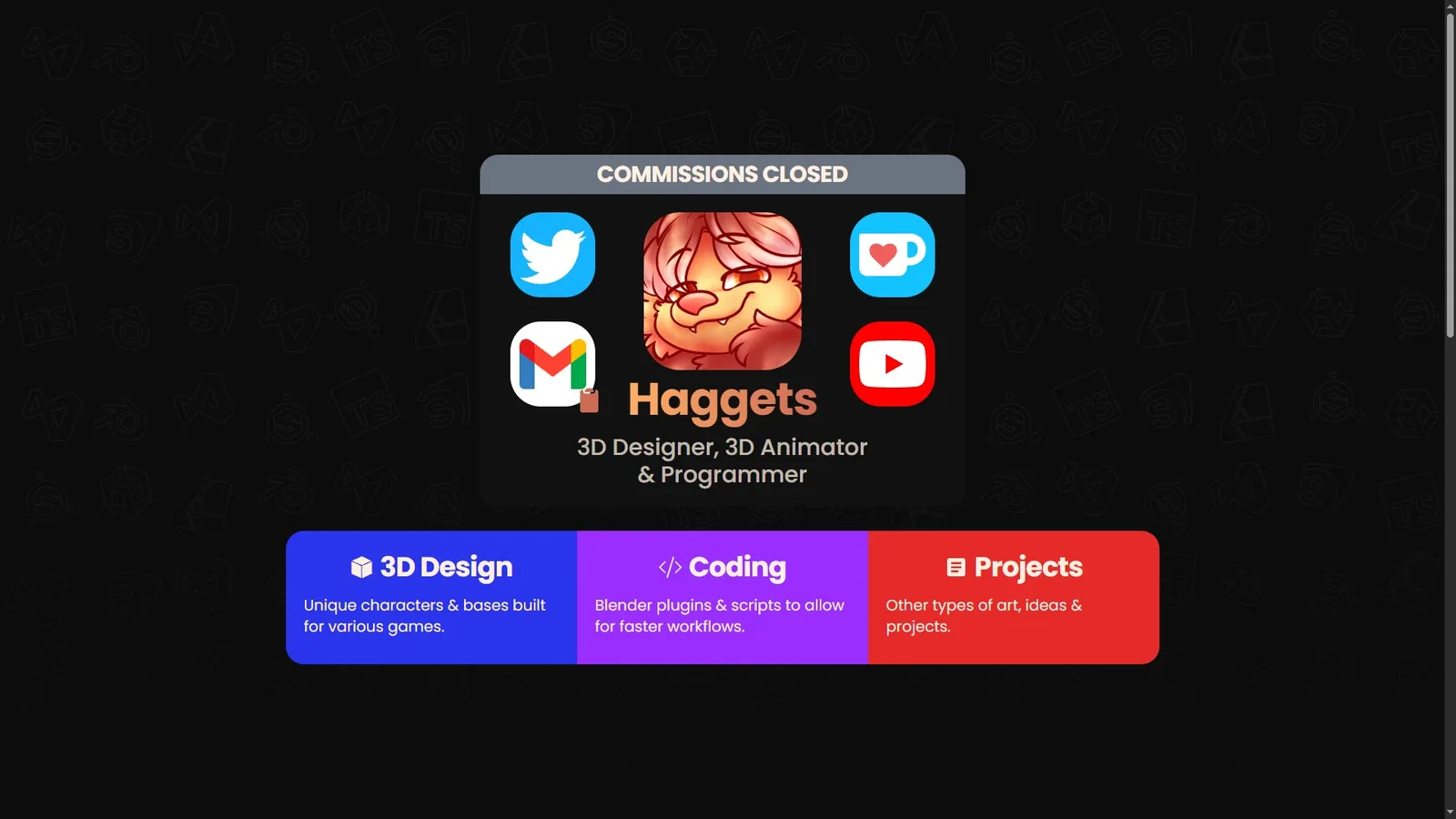 Old website and hero.
